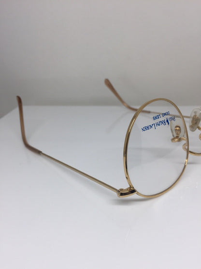 Vintage Ralph Lauren Polo Classic X By Ralph Lauren Gold Eyeglasses - Super Vision Optical