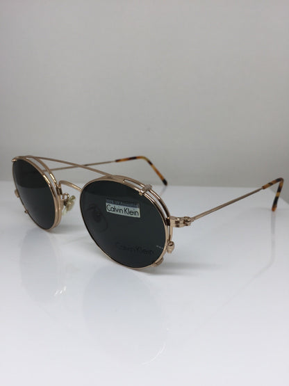 Vintage Calvin Klein CK 225 Gold Sunglasses - Super Vision Optical
