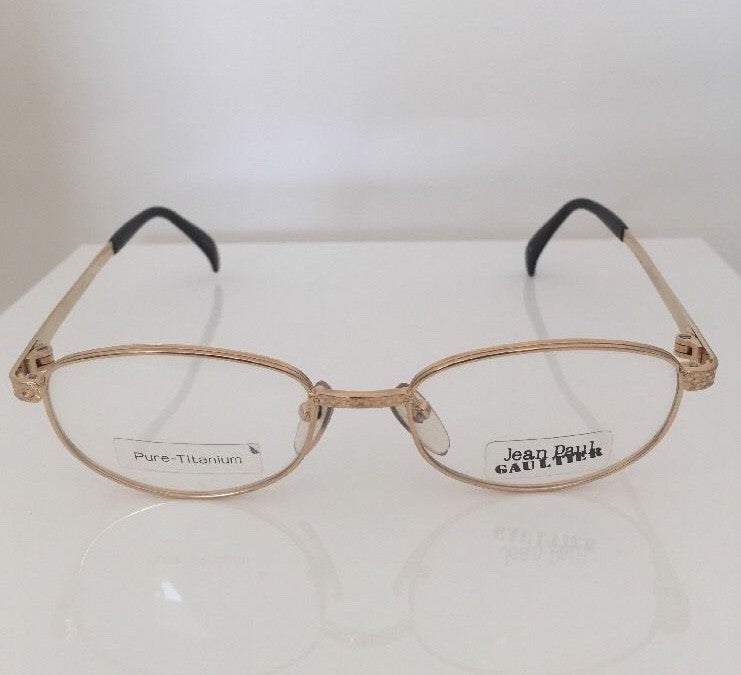 Vintage Jean Paul Gaultier JPG 55-8174 Gold Eyeglasses - Super Vision Optical