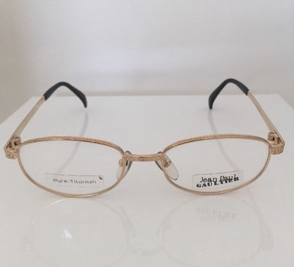 Vintage Jean Paul Gaultier JPG 55-8174 Gold Eyeglasses - Super Vision Optical