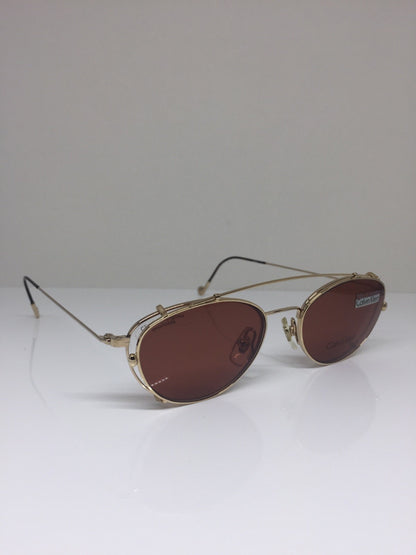 Vintage Calvin Klein CK 323 Gold Sunglasses - Super Vision Optical