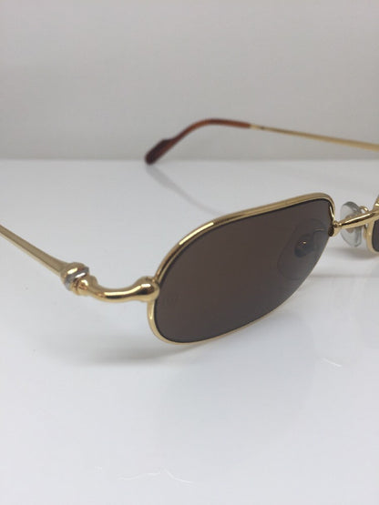 Vintage Cartier Cartier Orfy Thin Rim Gold Sunglasses - Super Vision Optical