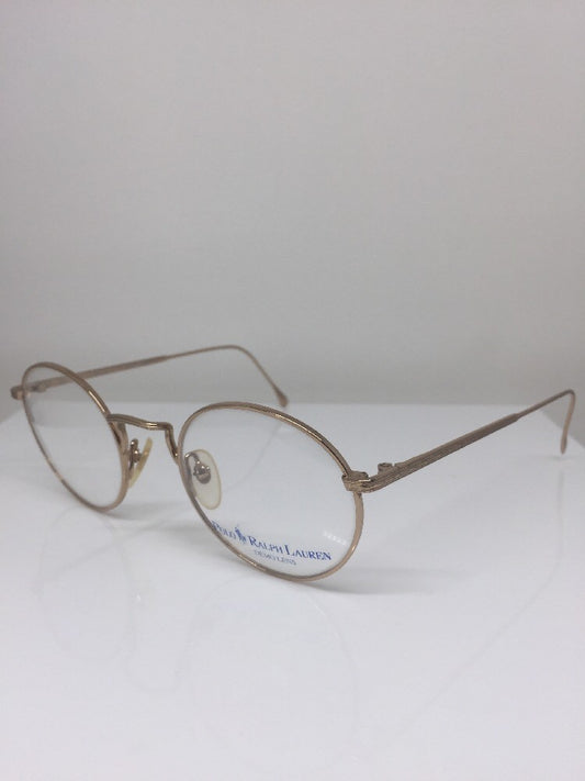 Vintage Ralph Lauren Polo Classic IX By Ralph Lauren Gold Sunglasses - Super Vision Optical