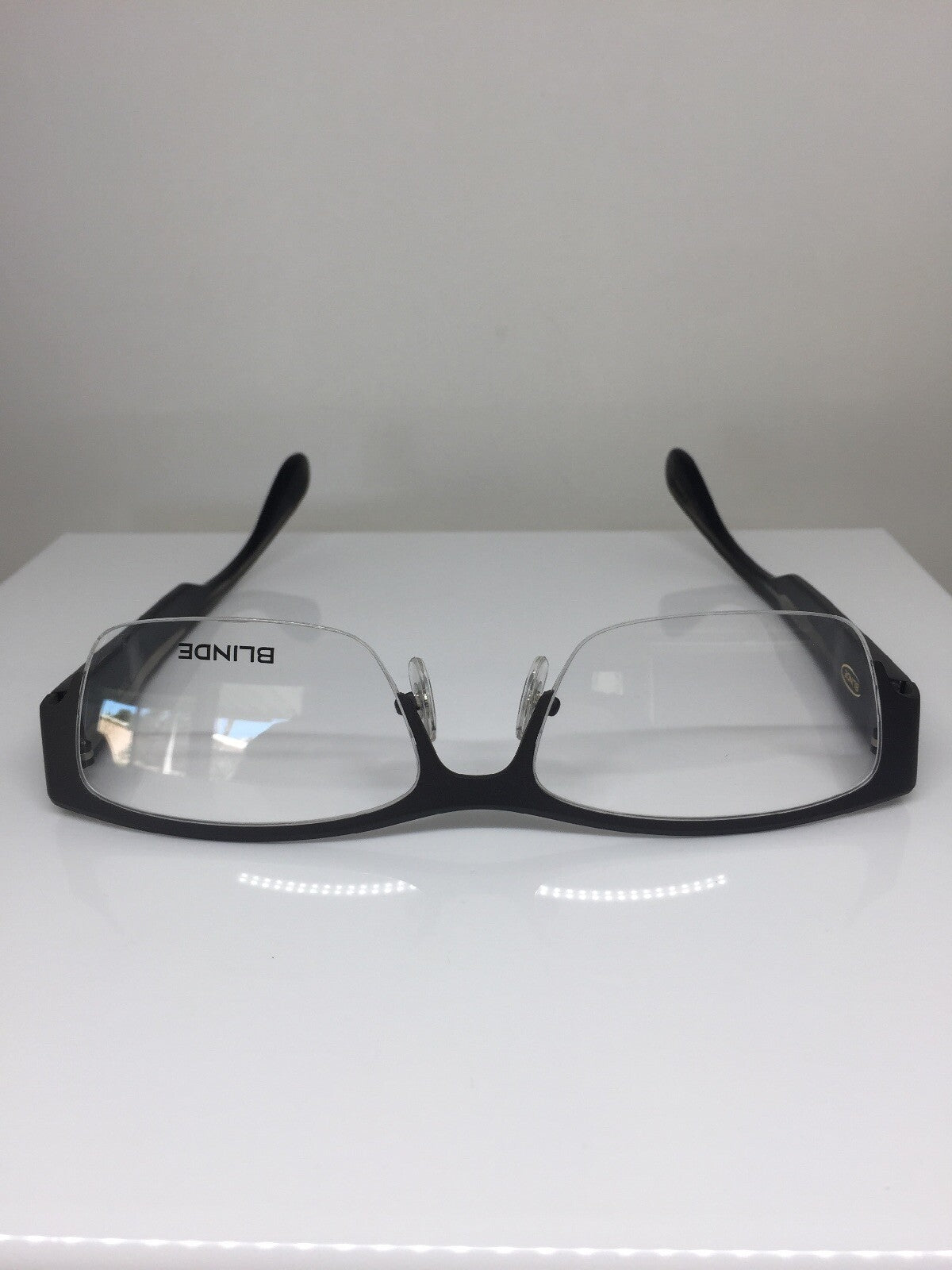 Vintage Blinde By Richard Walker Goin, Goin, Gone Gunmetal Eyeglasses - Super Vision Optical