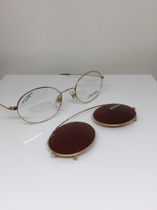 Vintage Calvin Klein CK 115 Gold Sunglasses - Super Vision Optical