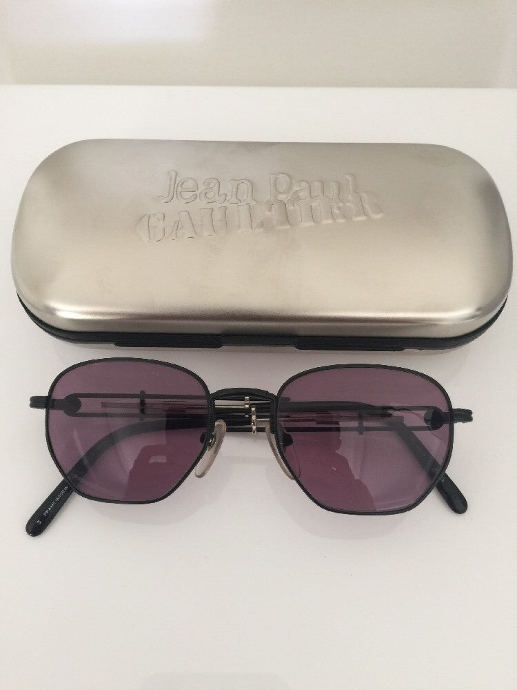 Vintage Jean Paul Gaultier JPG 55-4174 Silver Sunglasses - Super Vision Optical