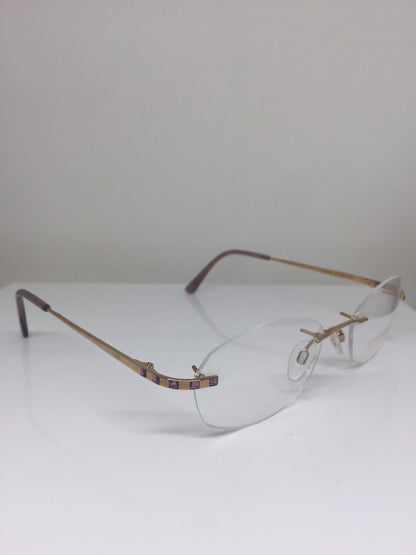 Vintage Daniel Swarovski S 036 Gold Eyeglasses - Super Vision Optical