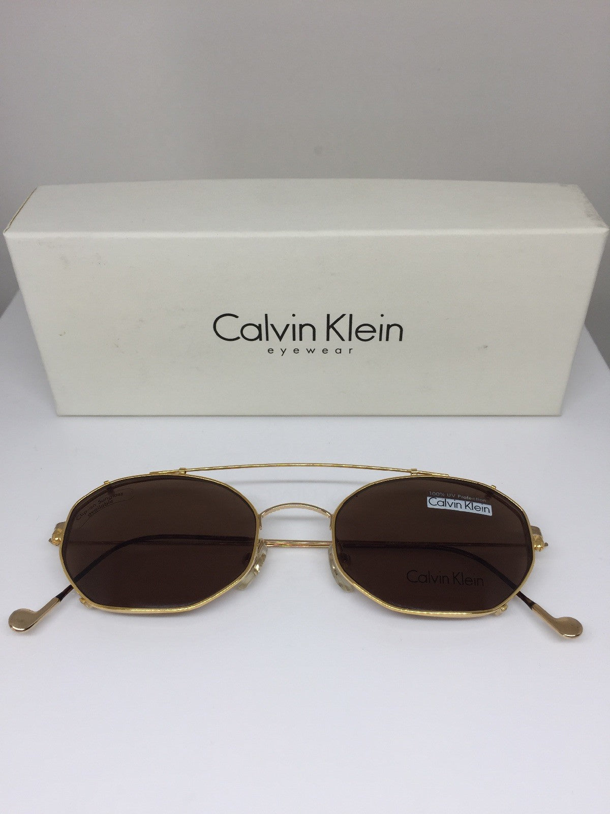 Vintage Calvin Klein CK 138 Gold Sunglasses - Super Vision Optical