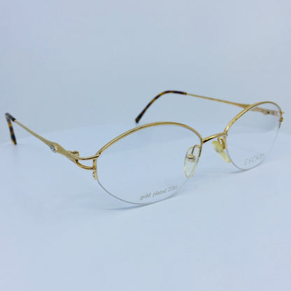 Vintage ESCADA E 0164 Gold Eyeglasses - Super Vision Optical