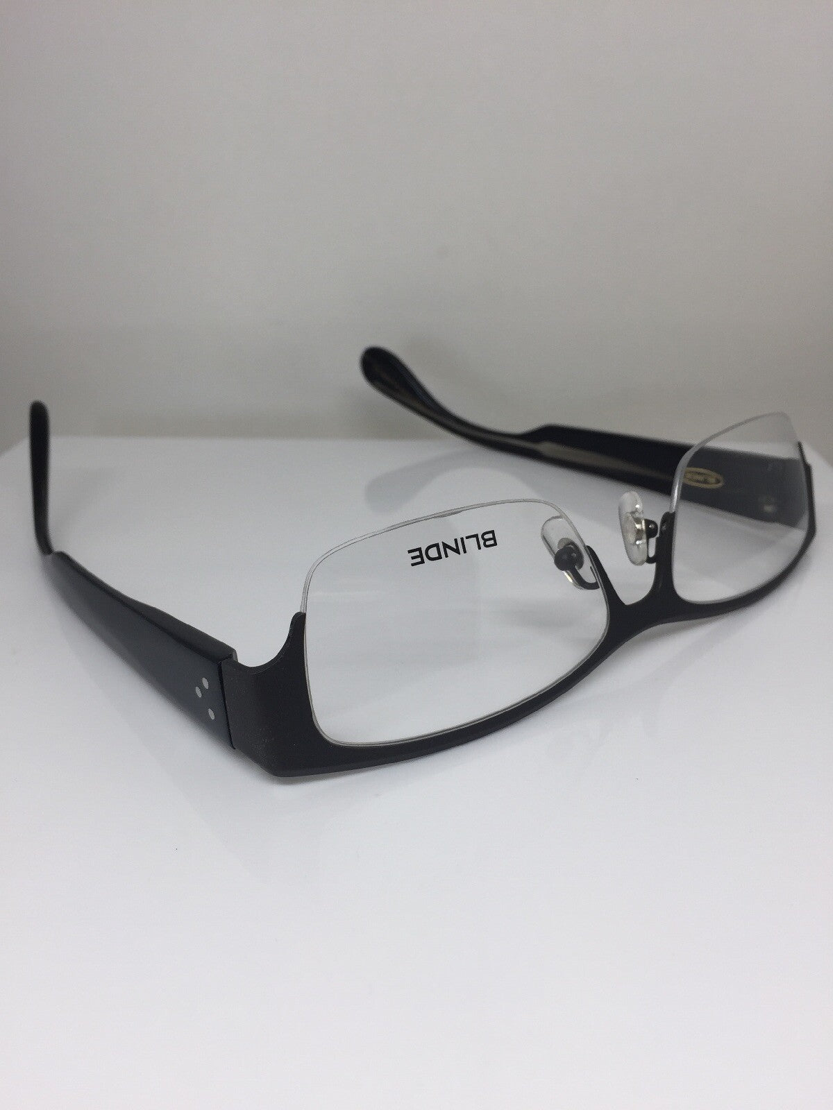 Vintage Blinde By Richard Walker Goin, Goin, Gone Gunmetal Eyeglasses - Super Vision Optical