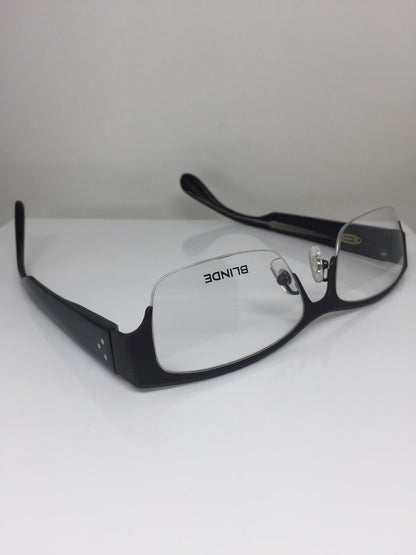 Vintage Blinde By Richard Walker Goin, Goin, Gone Gunmetal Eyeglasses - Super Vision Optical