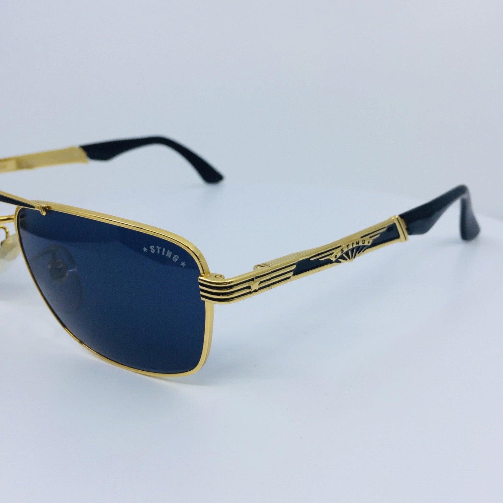 Vintage STING by Colors in Optics N. 4130 Gold Sunglasses - Super Vision Optical