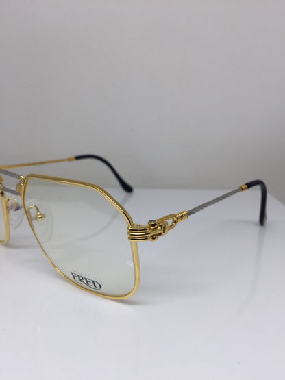 Vintage Fred Lunettes Cap Horn Gold Eyeglasses - Super Vision Optical