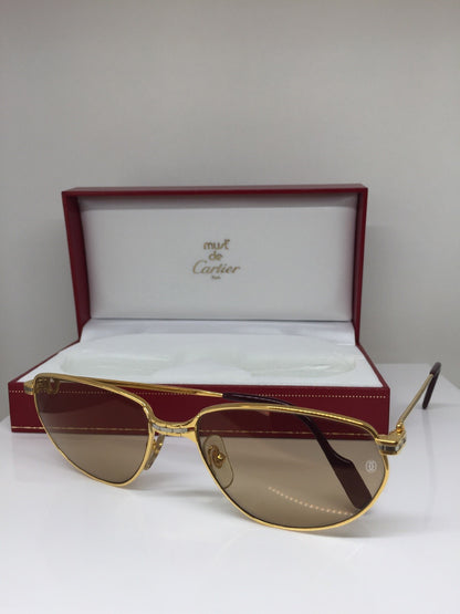 Vintage Cartier Panthere Windsor Gold Sunglasses - Super Vision Optical