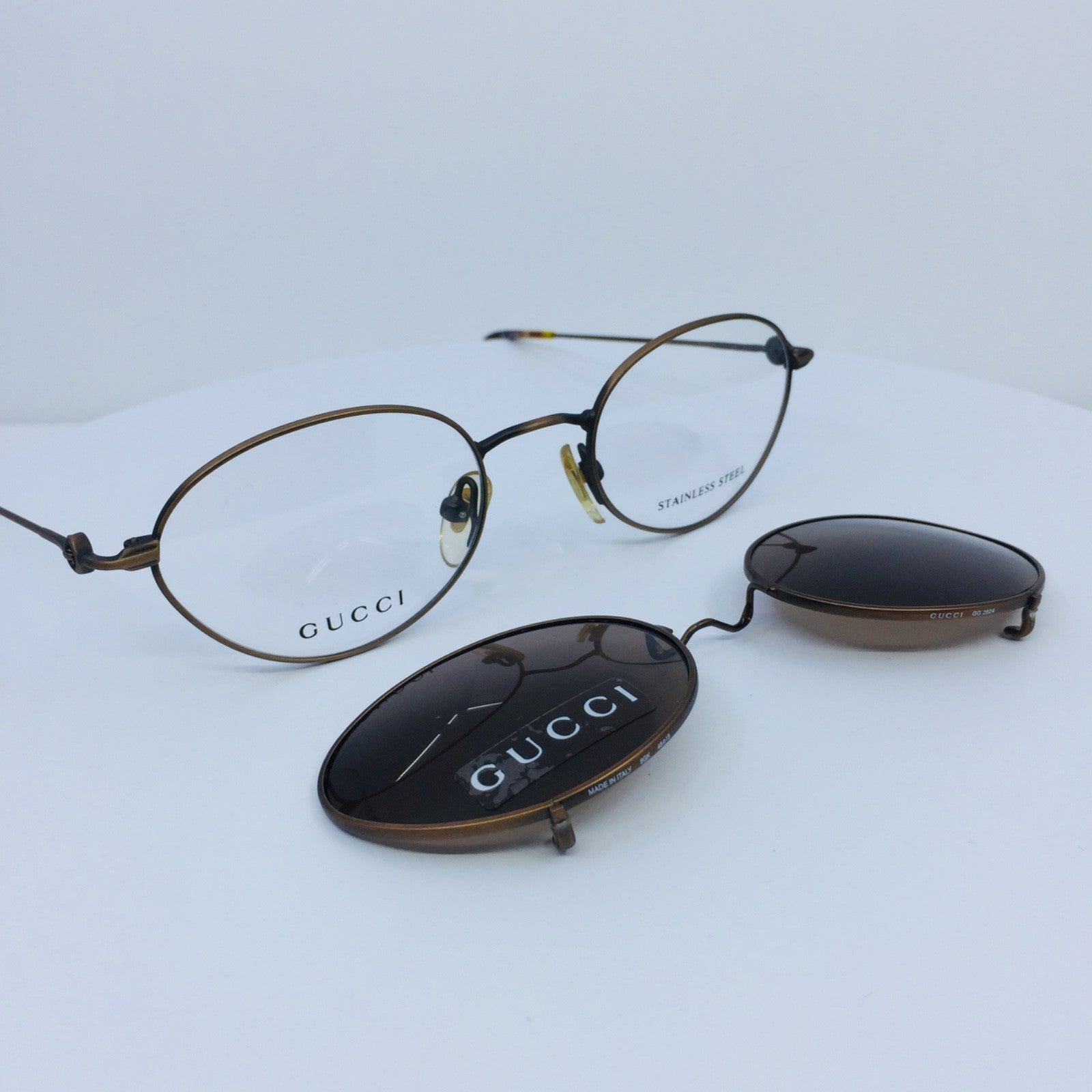 Vintage Gucci GG 2624 Brown Eyeglasses - Super Vision Optical