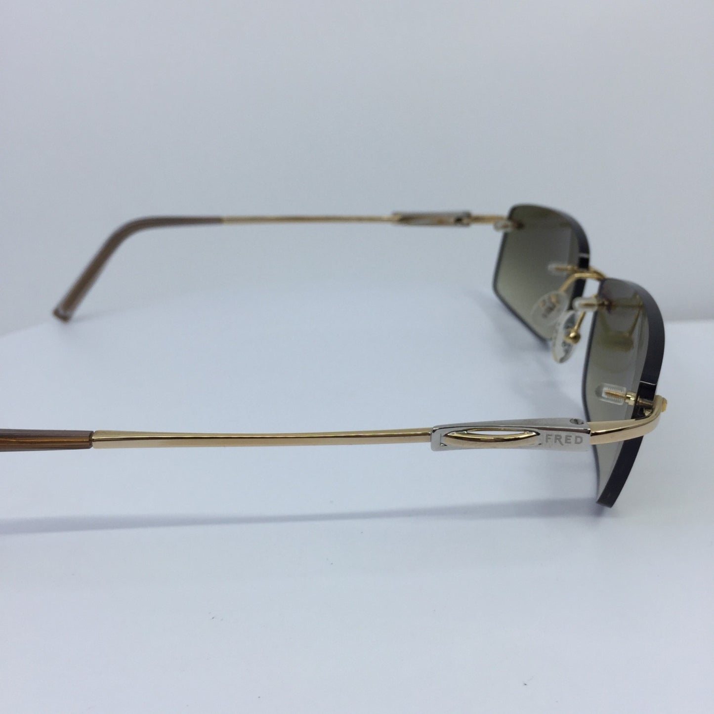 Vintage Fred Lunettes Fred Cayman F6 Solaire 201 Sunglasses Gold Sunglasses - Super Vision Optical