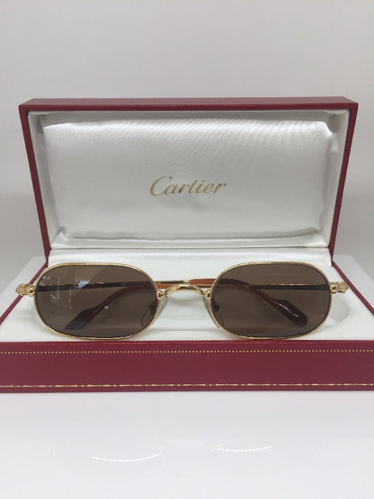 Vintage Cartier Cartier Orfy Thin Rim Gold Sunglasses - Super Vision Optical
