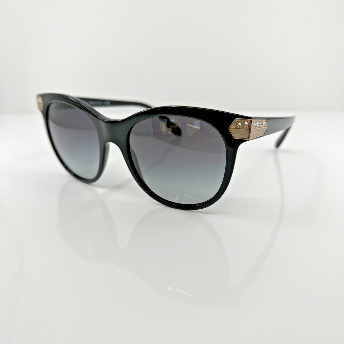 Vintage Bvlgari Bulgari 8185-B Black Sunglasses - Super Vision Optical