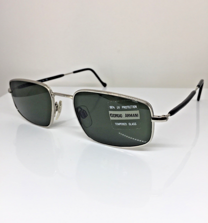 Vintage Giorgio Armani GA 637 Silver Sunglasses - Super Vision Optical