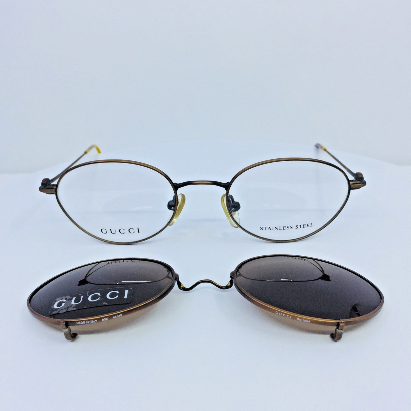 Vintage Gucci GG 2624 Brown Eyeglasses - Super Vision Optical