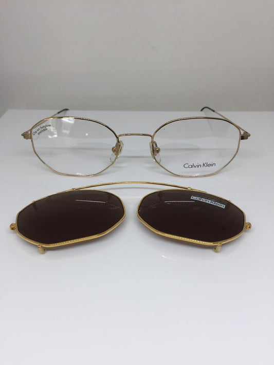 Vintage Calvin Klein CK 138 Gold Sunglasses - Super Vision Optical