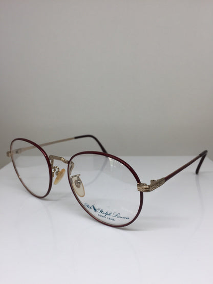 Vintage Ralph Lauren Polo Classic Vl/N By Ralph Lauren Gold Eyeglasses - Super Vision Optical