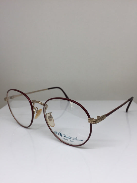 Vintage Ralph Lauren Polo Classic Vl/N By Ralph Lauren Gold Eyeglasses - Super Vision Optical