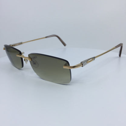 Vintage Fred Lunettes Fred Cayman F6 Solaire 201 Sunglasses Gold Sunglasses - Super Vision Optical