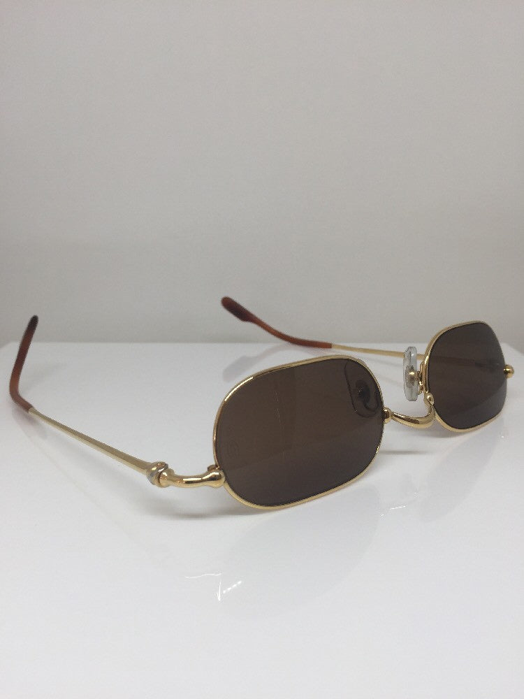 Vintage Cartier Cartier Orfy Thin Rim Gold Sunglasses - Super Vision Optical