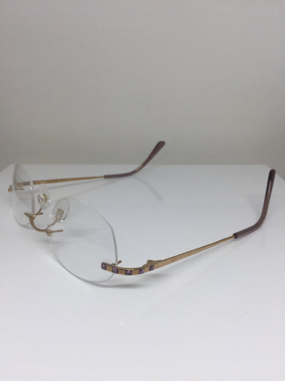 Vintage Daniel Swarovski S 036 Gold Eyeglasses - Super Vision Optical