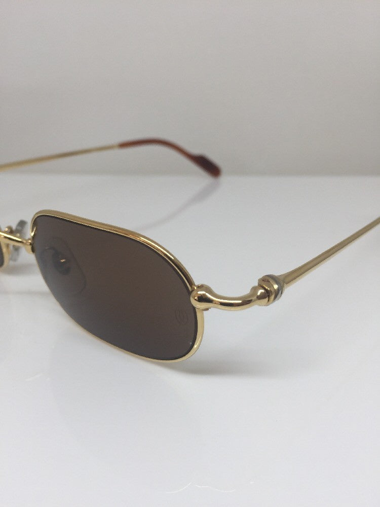 Vintage Cartier Cartier Orfy Thin Rim Gold Sunglasses - Super Vision Optical
