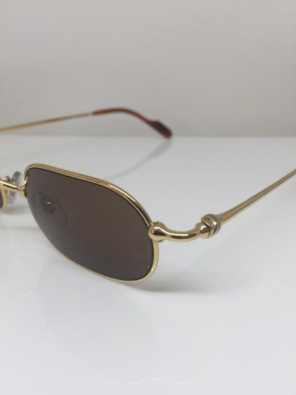 Vintage Cartier Cartier Orfy Thin Rim Gold Sunglasses - Super Vision Optical