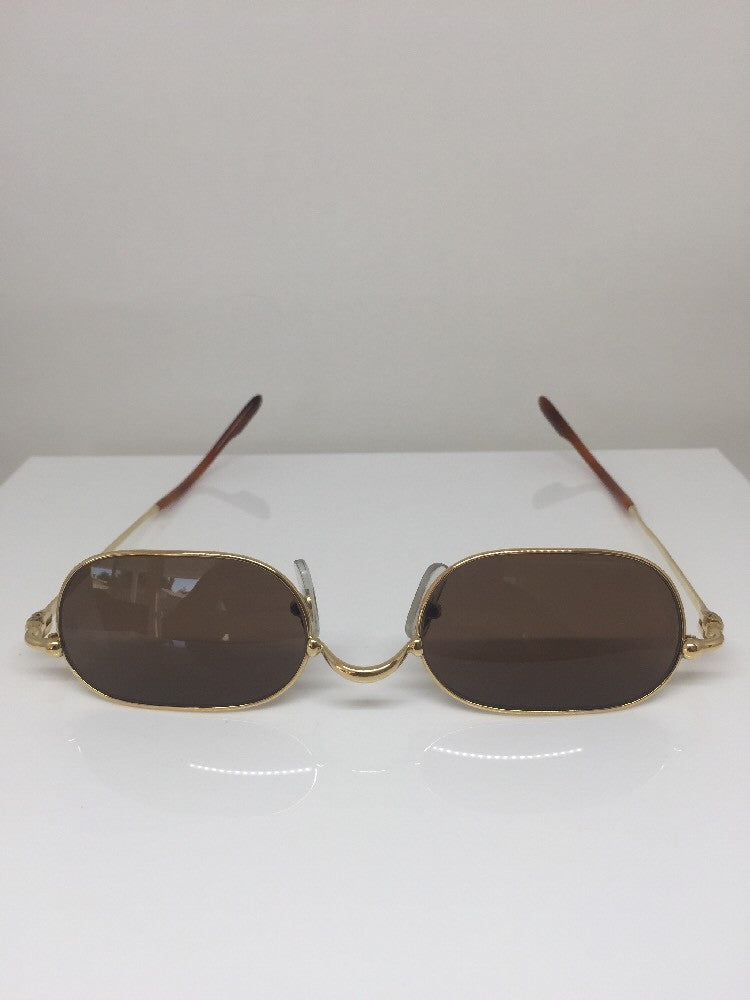Vintage Cartier Cartier Orfy Thin Rim Gold Sunglasses - Super Vision Optical