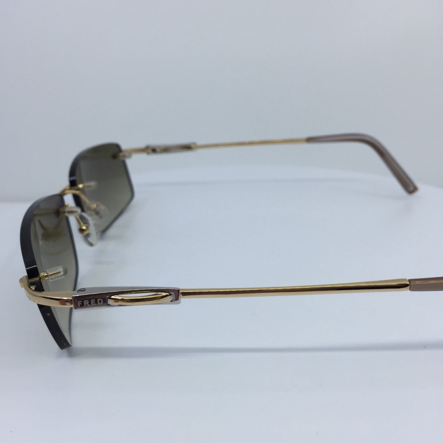 Vintage Fred Lunettes Fred Cayman F6 Solaire 201 Sunglasses Gold Sunglasses - Super Vision Optical
