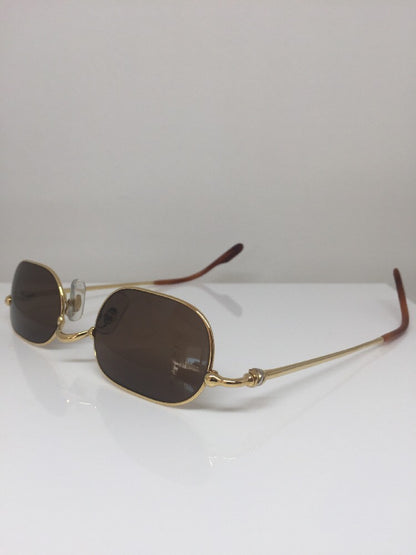 Vintage Cartier Cartier Orfy Thin Rim Gold Sunglasses - Super Vision Optical