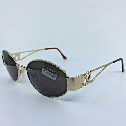 Vintage Saint Laurent YSL 6039 Gold Sunglasses - Super Vision Optical
