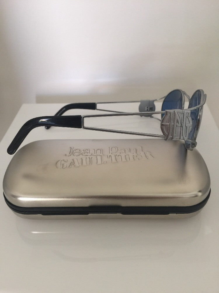 Vintage Jean Paul Gaultier JPG 58-6101 Silver Sunglasses - Super Vision Optical