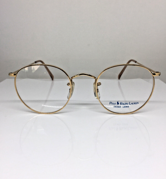 Vintage Ralph Lauren Polo Classic X By Ralph Lauren Gold Eyeglasses - Super Vision Optical