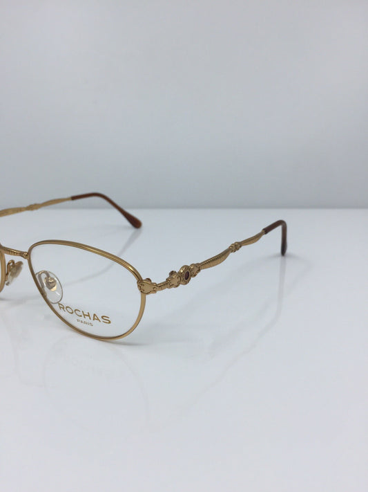 Vintage Rochas Paris ROCHAS PARIS 9146 Gold Eyeglasses - Super Vision Optical