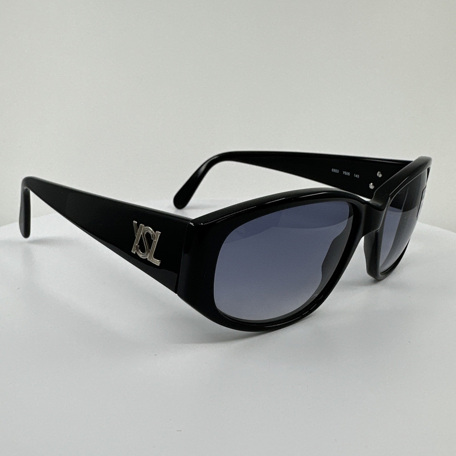 Vintage Saint Laurent YSL 6553 Black Sunglasses - Super Vision Optical