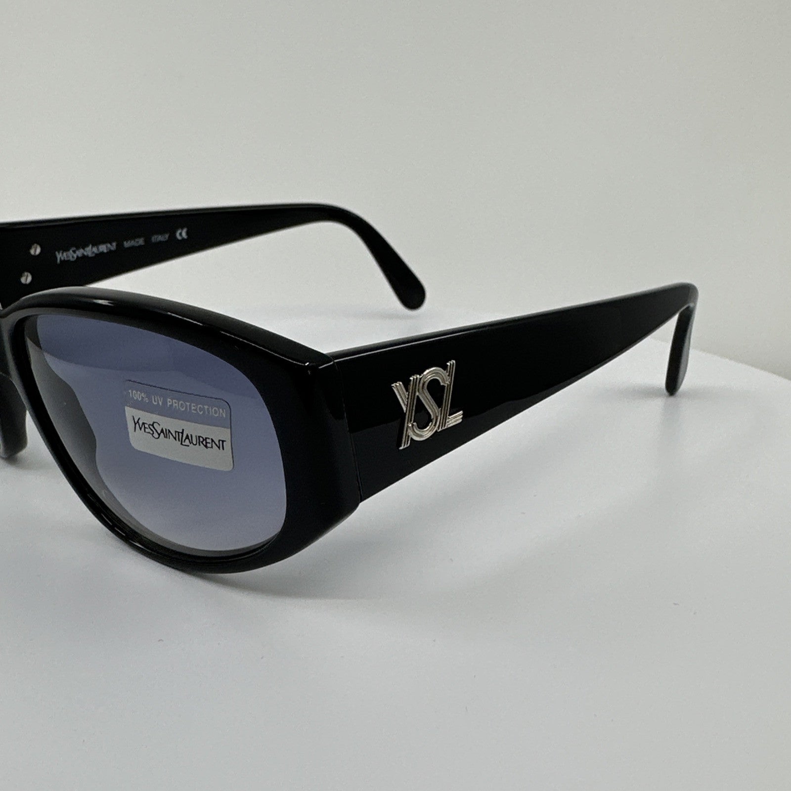 Vintage Saint Laurent YSL 6553 Black Sunglasses - Super Vision Optical
